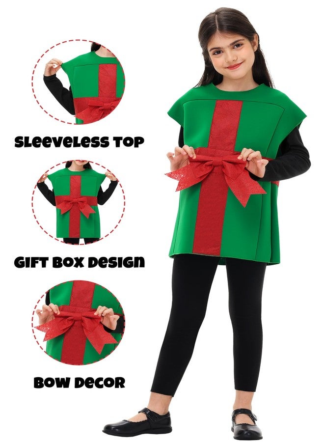 AOBUTE Girls Boys Christmas Gift Boxes Xmas Cosplay Dress Outfit Theme Parties Sleeveless Dress Top L - Image 4